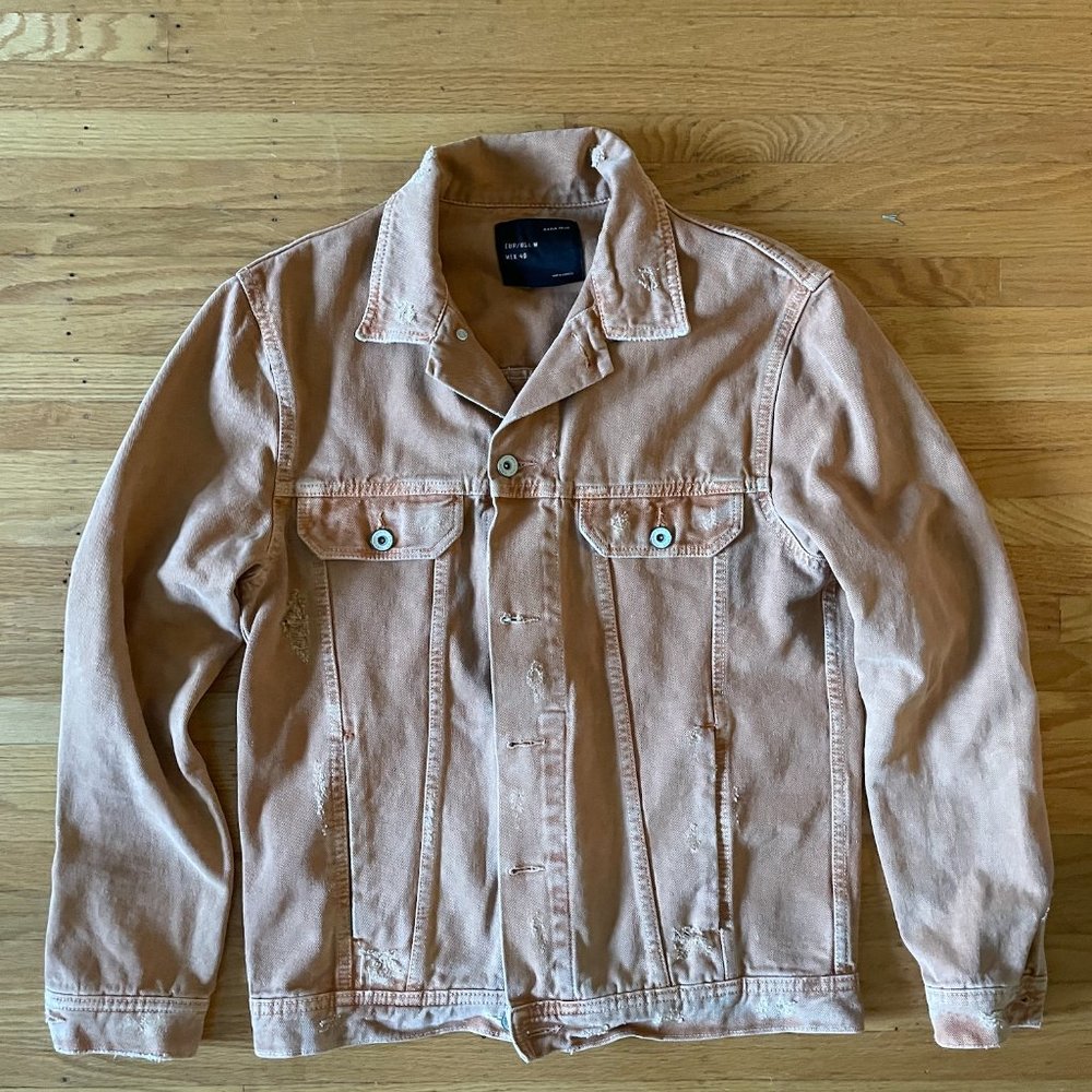Zara Orange Denim Jacket